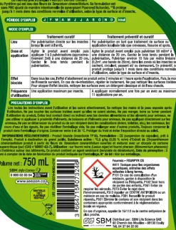 Spray anti-fourmis prêt à l'emploi au pyrèthre 750ml