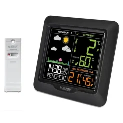 Station Météo avec écran LCD coloré Noir WS6822