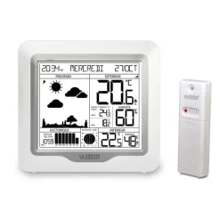 Station Météo avec Prévisions et signal DCF Blanc