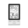 Station météo avec prévision météo/alertes T° blanc/noir