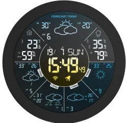 Station météo couleur connectée WI-FI ronde STIL