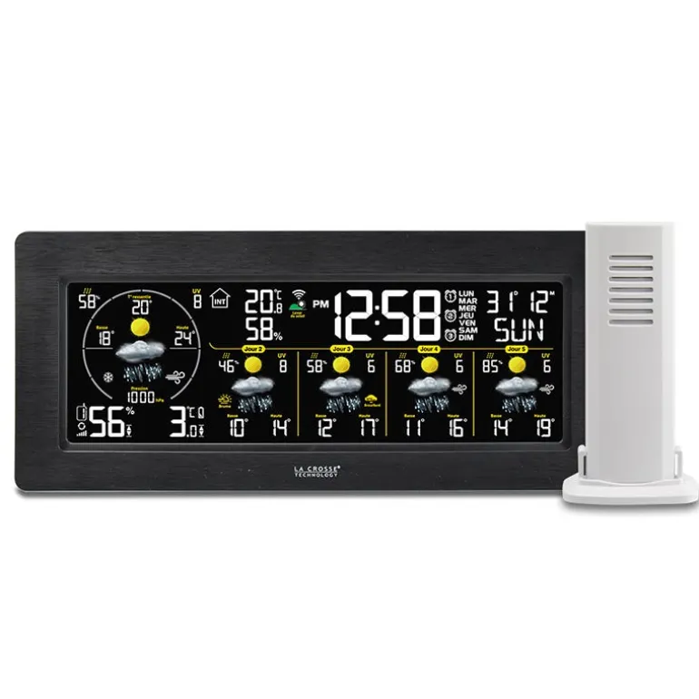 Station Météo J+4 avec connexion Wifi noir