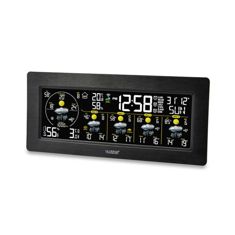 Station Météo J+4 avec connexion Wifi noir