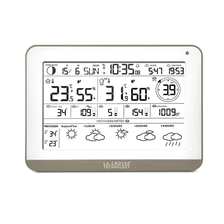 Station météo J+4 connexion Wifi blanc