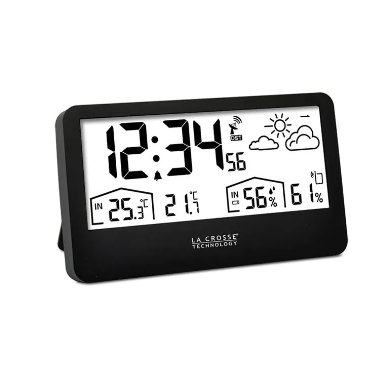 Station météo radio-pilotée prévisions noir