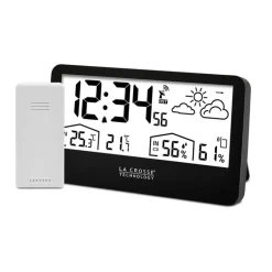 Station météo radio-pilotée prévisions noir