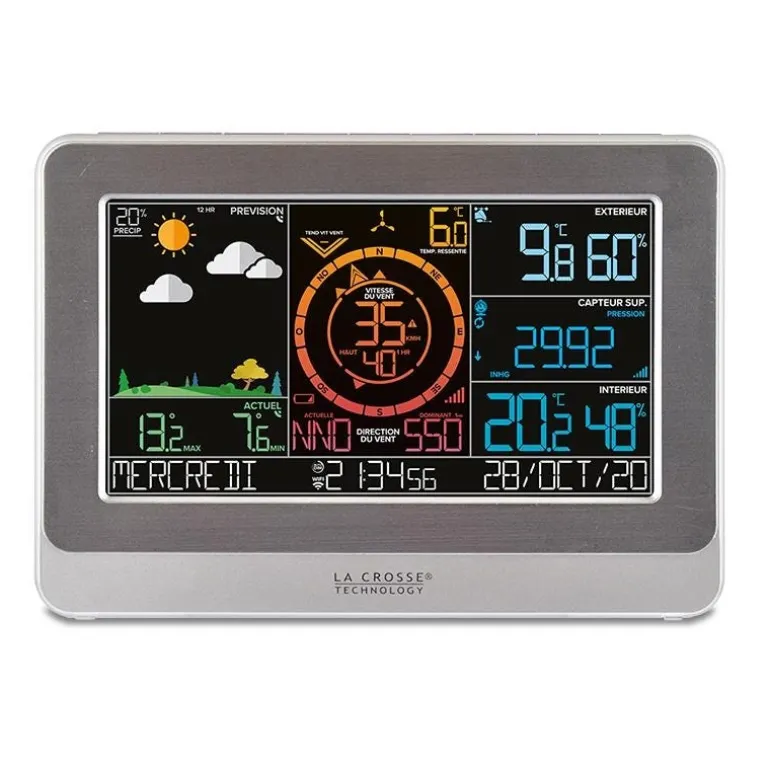 Station Météo semi professionnelle avec connexion wifi blanc