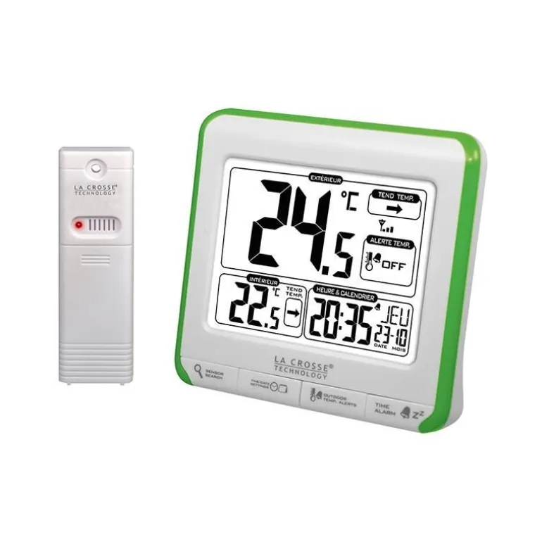 Station température WS6811 blanc vert LA CROSSE TECHNOLOGY