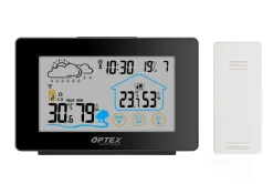Station météo OPTEX à touche tactiles et sonde extérieure