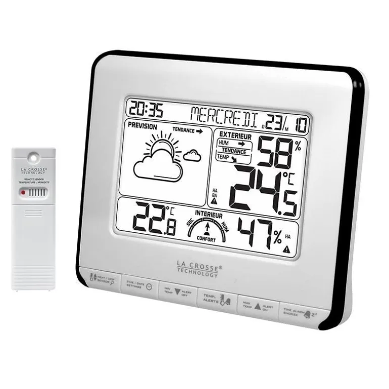 Station météo simple WS6818 blanc noir LA CROSSE TECHNOLOGY