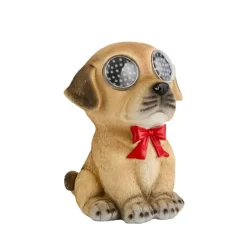 Sujet solaire à poser Blinkin Chien clin d'œil 14cm