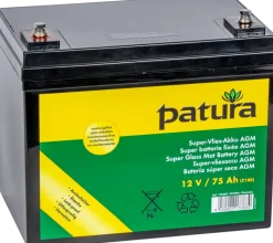 Super batterie fixée AGM 12 V/75 Ah PATURA