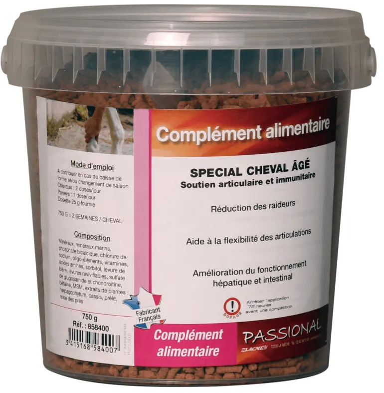 Supplément nutritionnel cheval âgé 750G