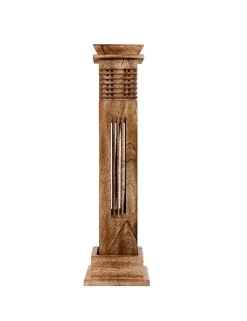 Support encens bâton colonne bois