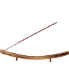 Support encens bâton pirogue bois