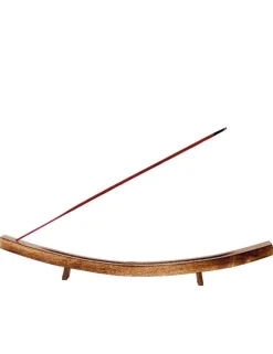 Support encens bâton pirogue bois