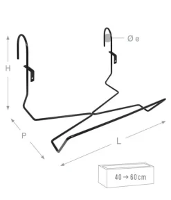 Support jardinière Basics noir brillant Ø40/60 cm
