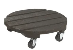 Support roulant en bois Roul'bac Ø40cm gris anthracite