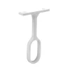 Support de milieu fixe tube de penderie oval 30x15mm blanc
