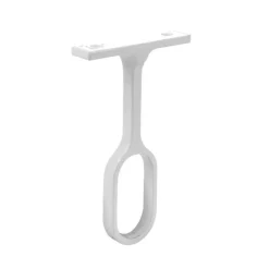 Support de milieu fixe tube de penderie oval 30x15mm blanc