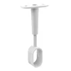 Support de milieu réglable 30x15mm acier blanc