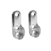 Support d'extrémité tube penderie oval 30x15mm chromé (x2)