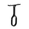 Support milieu réglable tube penderie oval 30x15mm noir (x1)