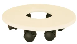 Support 5 roulettes Ø23 cm blanc RIVIERA