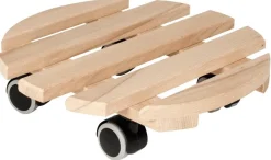 Support à roulettes Ø38 cm en bois hêtre EDA