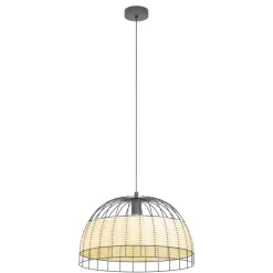 Suspension Anwick E27 40W noir ø50cm EGLO