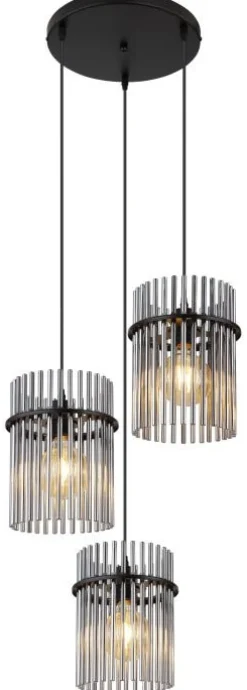 Suspension métal noir mat 60W 3E27 gorley