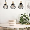 Suspension Palmorla E27 3x60W noir L76 H100cm EGLO