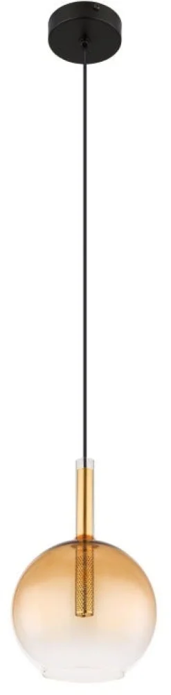 Suspension verre ambré LED 10W lopusa