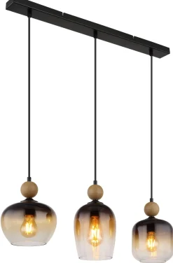 Suspension verre fumé 40W 3E27 commy