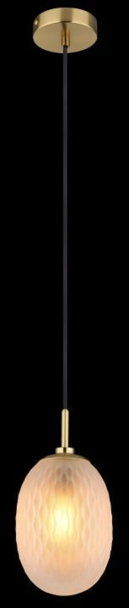 Suspension DEVIN métal or mat verre satiné 1x E14 230V