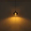 Suspension métal noir mat verre 40W E27 maxy