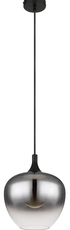 Suspension métal noir mat verre 40W E27 maxy