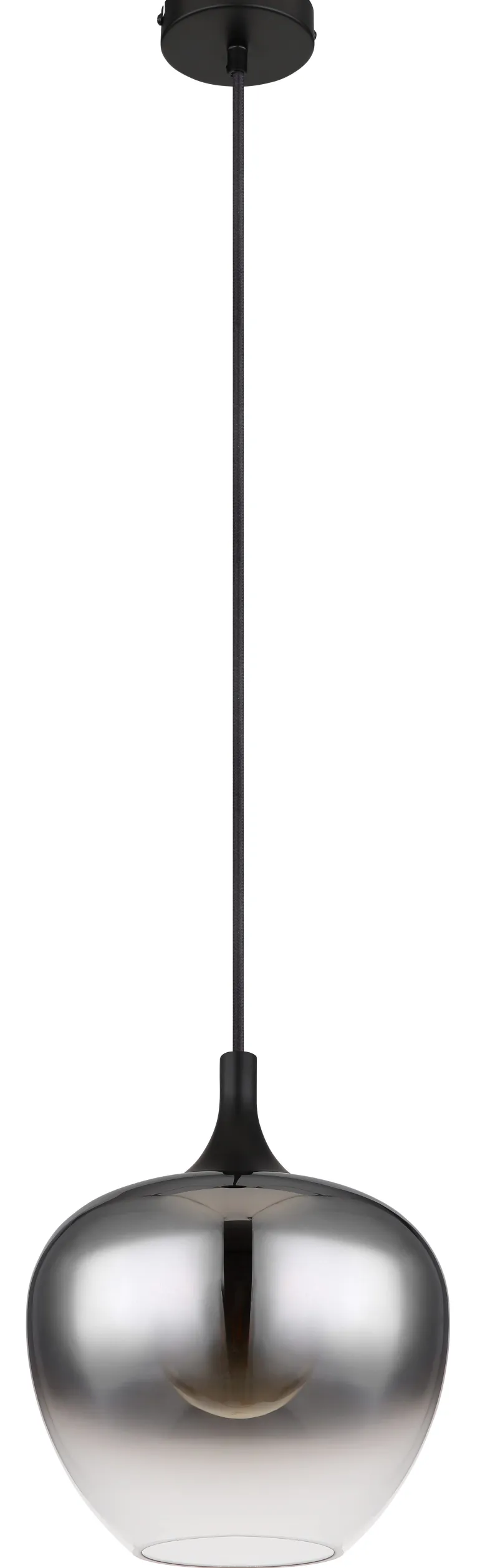 Suspension métal noir mat verre 40W E27 maxy