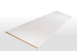 Tablette mélaminée prépercée blanche 2500x500x18mm