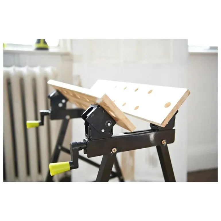 Établi pliant plateau bambou étau orientable 90° RYOBI
