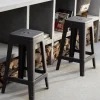 Tabouret de bar gris extérieur empilable LUCCA