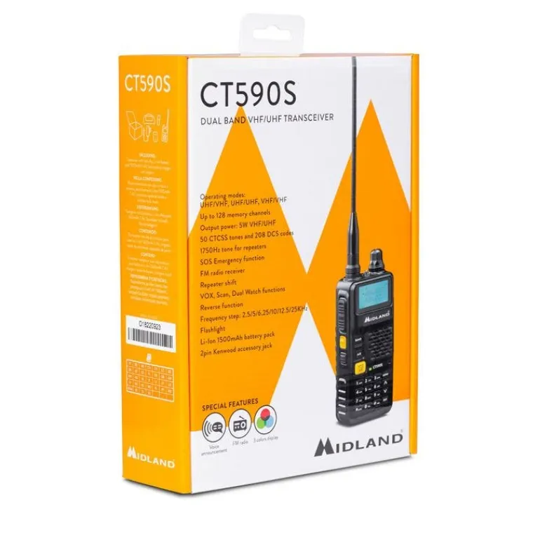 Talkie walkie CTS590S mini VHF/UHF 5W MIDLAND