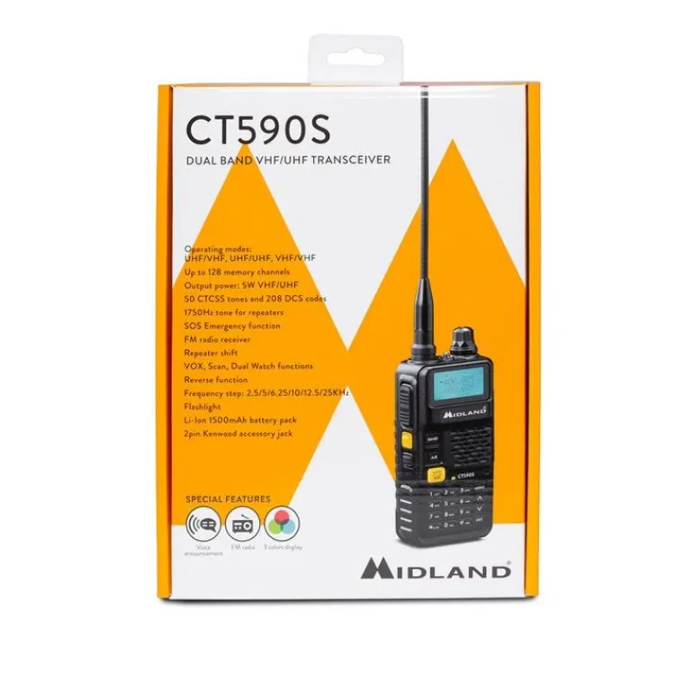 Talkie walkie CTS590S mini VHF/UHF 5W MIDLAND