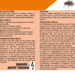Tapette électrique insectes volants et rampants ACTO