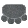 Tapis d'hygiène gamelle et litière forme patte anthracite
