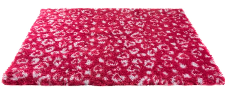 Tapis pour chien Petbed 10x0,75m rouge et gris motif léopard