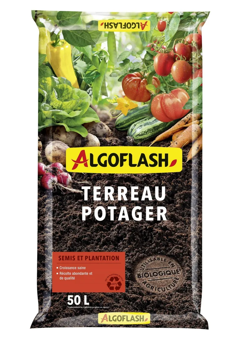 Terreau potager horticole bio 50L UAB ALGOFLASH