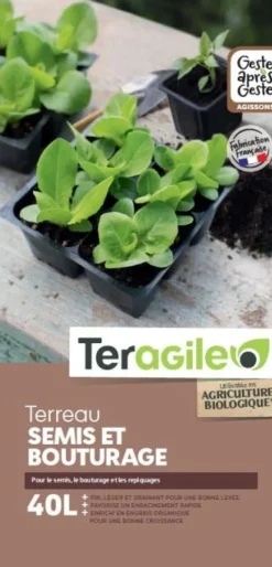 Terreau semis et bouturage UAB Teragile 40L