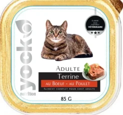 Terrine pour chat adulte boeuf-poulet 85g YOCK