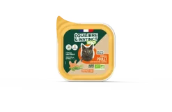 Terrine pour chat adulte Poulet/Petits Pois-Car. BIO 85g